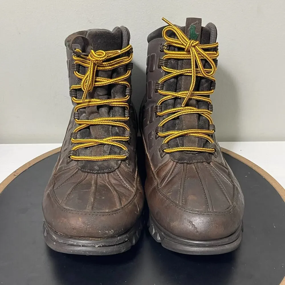 Polo‎ Ralph Lauren Ranger Boots Men Size 11 Rugged Leather Duck Brown Elthon 90s